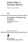 Diaz J. (ed.), Ramos I. (ed.)  Formalization of Programming Concepts