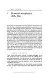 0 — The Cambridge Companion to Plotinus 2 Plotinus's metaphysics of the One