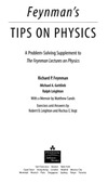 Feynman R.P., Gottlieb M.A., Leighton R.  Feynman's Tips on Physics: A Problem-Solving Supplement to the Feynman Lectures on Physics