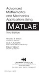 Halpern D., Wilson H., Turcotte L.  Advanced Mathematics and Mechanics Applications Using MATLAB