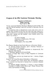 Program of the 49th Statistical Mechanics Meeting