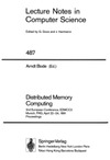 Bode A.  Distributed Memory Computing: 2nd European Conference, Edmcc2, Munich, Frg, April 22-24, 1991