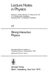 Ruhl W., Vancura A.  Strong Interaction Physics