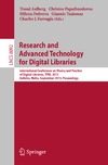 Chowdhury G., Aalberg T., Papatheodorou C.  Research and Advanced Technology for Digital Libraries: International Conference on Theory and Practice of Digital Libraries, TPDL 2013, Valletta, Malta, September 22-26, 2013. Proceedings