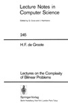 G. Goos and J. Hartmanis  Lectures on the Complexity of Bilinear Problems