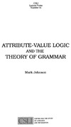 Johnson M.  Attribute-Value Logic and the Theory of Grammar