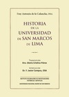 Fray Antonio de la Calancha  HISTORIA DE LA UNIVERSIDAD DE SAN MARCOS DE LIMA