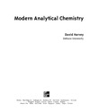 Harvey D.  Modern Analytic Chemistry