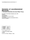 Donaldson S.K., Thomas C.B.  Geometry of Low-Dimensional Manifolds: Symplectic Manifolds and Jones-Witten Theory