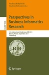 Kobylinski A., Sobczak A.  Perspectives in Business Informatics Research: 12th International Conference, BIR 2013, Warsaw, Poland, September 23-25, 2013. Proceedings
