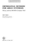 Sahalos J.  Orthogonal Methods for Array Synthesis - Theory and the ORAMA Computer Tool