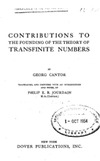 Cantor G. — Contributions to the Founding of the Theory of Transfinite Numbers