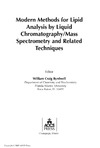 Byrdwell W.  Modern methods for lipid analysis by liquid chromatography/mass spectrometry and related techniques