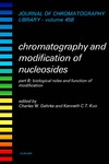 Gehrke C.W., Kuo K.C.T.  Journal of Chromatography Library. Chromatography and Modification of Nucleosides. Part B: Biological Roles and Function of Modification. Volume 45B