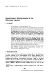 Bobylev A.V.  Quasistationary Hydrodynamics for the Boltzmann Equation