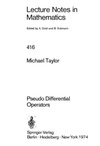 Taylor M.  Pseudo Differential Operators