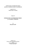 Fulton W.  Introduction to Intersection Theory in Algebraic Geometry (Cbms Regional Conference Series in Mathematics)