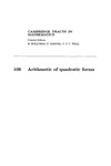 Kitaoka Y.  Arithmetic of quadratic forms