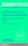 Y. Komori, V. Markovic, C. Series  Kleinian Groups and Hyperbolic 3-Manifolds