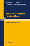 Kirwan W., Zalcman L. (.)  Advances in complex function theory (Lecture Notes in Mathematics 505)