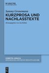 Gronemann S.  Kurzprosa und Nachlasstexte