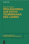 Deufert M.  Prolegomena zur Editio Teubneriana des Lukrez