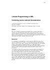 Pierrou P.  Literate programming in XML