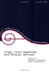 Caenepeel S., Verschoren A.  Rings, Hopf Algebras, and Brauer Groups: Lecture Notes in Pure and Applied Mathematics