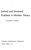 Daniel Shanks  Solved and Unsolved Problems in Number Theory