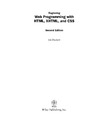 Duckett J.  Beginning Web Programming with HTML, XHTML, and CSS