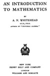 Whitehead A.  An introduction to mathematics