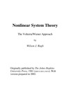 Wilson J. Rugh — Nonlinear System Theory