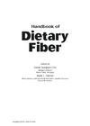 Cho S.S.  Handbook of Dietary Fiber Food Science and Technology