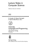 Ausiello G., Dezani-Ciancaglini M.  Automata, Languages and Programming