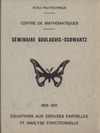 Seminaire Goulaouic-Schwartz. 1970-1971. Equations aux derivees partielles et analuse fonctionnelle