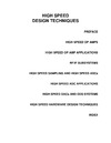 Kester W.  High-Speed Design Techniques (Seminar Series)