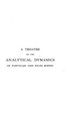 Whittaker E.T., McCrae W. — Treatise on analytical dynamics of particles and rigid bodies