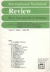 Brillinger D.R.(ed.)  International Statistical Review. Volume 57, 2