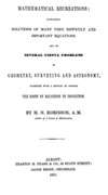 Michigan Historical Reprint Series  Mathematical recreations, containing solutions of difficult and important equations