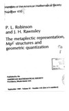 Robinson P.L.  The metaplectic representation, Mp^c structures and geometric quantization