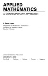 J. David Logan  Applied mathematics: A contemporary approach