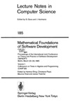 Ehrig H., Floyd C., Nivat M.  Mathematical Foundations of Software Development