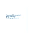 Leacock C., Chodorow M., Gamon M.  Automated Grammatical Error Detection for Language Learners