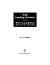 Edwards C.C.  TI-89 graphing calculator for dummies