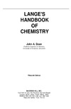 Dean J.  Lange's Handbook of Chemistry