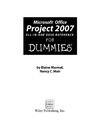 Marmel E., Muir N.  Microsoft Office Project 2007 All-in-One Desk Reference For Dummies (For Dummies: Home & Business Computer Baiscs)