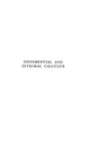 Courant R.  Differential and integral calculus