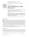 Green M.A., Emery K., King D.L.  Solar Cell Efficiency Tables (Version 27)