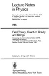 de Vega H.J., Sanchez N.  Field Theory, Quantum Gravity and Strings