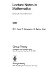 Kegel O. H., Menegazzo F., Zacher G.  Group Theory